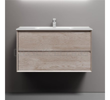 Тумба с раковиной Sancos Marmi 2.0 90 дуб галифакс натуральный, раковина CN7002