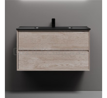 Тумба с раковиной Sancos Marmi 2.0 90 дуб галифакс натуральный, раковина CN7002MB