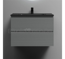 Тумба с раковиной Sancos Folk 70 ergraut soft, раковина CN7007MB