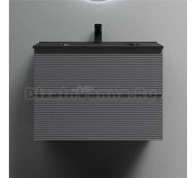 Тумба с раковиной Sancos Folk 70 grey soft, раковина CN7007MB