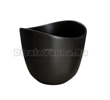 Накладная раковина GID Creativo N9303bg 36 черный графит, круглая, фаянс