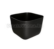 Накладная раковина GID Creativo N9301bg 38 черный графит, квадратная, фаянс