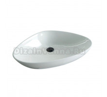 Накладная раковина GID Creativo N9062 67 глянцевая белая, фаянс