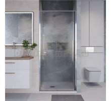 Душевая дверь в нишу Niagara Nova NG-65-10CH 100 см, профиль глянцевый хром, стекло шиншилла
