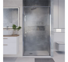 Душевая дверь в нишу Niagara Nova NG-65-13CH 130 см, профиль глянцевый хром, стекло шиншилла