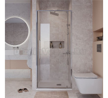 Душевая дверь в нишу Niagara Nova NG-66-8A 80 см, профиль глянцевый хром, стекло прозрачное