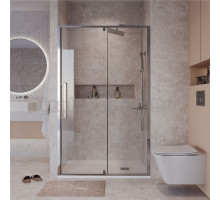 Душевая дверь в нишу Niagara Nova NG-66-12A 120 см, профиль глянцевый хром, стекло прозрачное