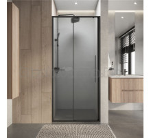 Душевая дверь в нишу Niagara Nova NG-34-L9CHGR 90 см, профиль матовый графит, стекло шиншилла