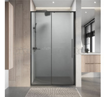 Душевая дверь в нишу Niagara Nova NG-34-L11CHGR 110 см, профиль матовый графит, стекло шиншилла