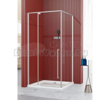 Душевой уголок, душевое ограждение Esbano Art ESA-128PS-C 120х80 см с распашной дверью, прямоугольный, профиль глянцевый хром, стекло прозрачное 6 мм, без поддона