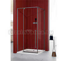Душевой уголок, душевое ограждение Esbano Art ESA-90KV-GM 90х90 см с распашной дверью, квадратный, профиль оружейная сталь (Gun Metal), стекло прозрачное 6 мм, без поддона