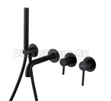 Встраиваемый смеситель для душа и ванны Abber Wasser Kreis AF8130B С ВНУТРЕННЕЙ ЧАСТЬЮ, матовый черный