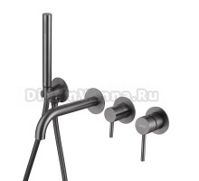 Встраиваемый смеситель для душа и ванны Abber Wasser Kreis AF8130NG С ВНУТРЕННЕЙ ЧАСТЬЮ, никель