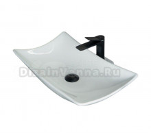 Накладная раковина GID Creativo N9176 56 глянцевая белая, прямоугольная, фаянс
