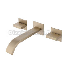 Смеситель для раковины Abber Wasserfall AF8612G С ВНУТРЕННЕЙ ЧАСТЬЮ, матовое золото