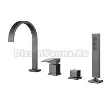 Смеситель на борт ванны Abber Wasserfall AF8613NG никель