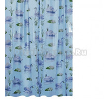 Штора для ванной Умничка 180x180 см, лебеди