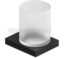 Стакан для ванной Kludi Vela C 3197539 настенный, черный, стеклянный