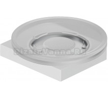 Мыльница Kludi Vela C 3198553 настенная, стеклянная, белая