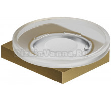 Мыльница Kludi Vela C 31985N0 настенная, стеклянная, золотая