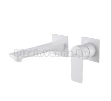 Смеситель для раковины Abber Weiss Insel AF8082FW С ВНУТРЕННЕЙ ЧАСТЬЮ, матовый белый