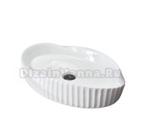 Накладная раковина GID Creativo 888s 60 глянцевая белая, овальная, фаянс