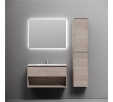 Мебель для ванной комнаты Sancos Marmi 1.0 90 дуб галифакс натуральный, раковина CN7002