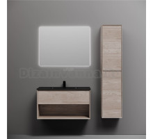 Мебель для ванной комнаты Sancos Marmi 1.0 90 дуб галифакс натуральный, раковина CN7002MB