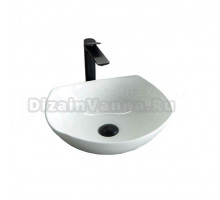 Накладная раковина GID Creativo N9412 42 глянцевая белая, прямоугольная, фаянс