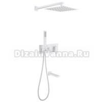 Душевой комплект Abber Daheim AF8217W С ВНУТРЕННЕЙ ЧАСТЬЮ, матовый белый