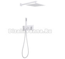 Душевой комплект Abber Daheim AF8218W С ВНУТРЕННЕЙ ЧАСТЬЮ, матовый белый