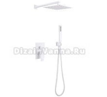 Душевой комплект Abber Daheim AF8219W С ВНУТРЕННЕЙ ЧАСТЬЮ, матовый белый