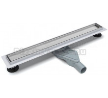 Трап для душа, душевой лоток Esbano Combi Tile 50 см, матовый хром, с двухсторонней решёткой под плитку, сухой и мокрый затвор, регулировка поворота сифона 360 градусов, ВСЁ для установки в комплекте