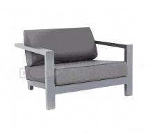 Садовое кресло 4SiS Гранада каркас темно-серый (RAL7024) муар, ткань темно-серая 027