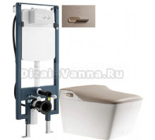 Комплект 2 в 1 Умный унитаз ARROW AKB2130H белый/бежевый + Инсталляция с кнопкой AKB2130H_1 цвет белый