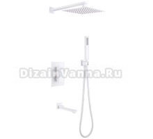 Душевой комплект Abber Daheim AF8250W С ВНУТРЕННЕЙ ЧАСТЬЮ, матовый белый