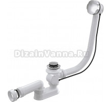 Слив-перелив для ванны AlcaPlast A55K-VE-01 52 мм, полуавтомат, хром, с сифоном