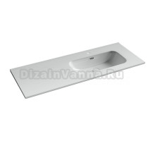 Раковина накладная мебельная Ceramicanova Element прямоугольная 121 с чашей справа с отверстием под смеситель цвет белый CN7006R