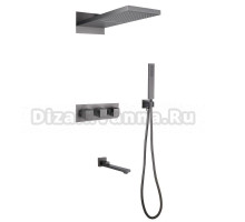 Душевой комплект Abber Daheim AF8253NG С ВНУТРЕННЕЙ ЧАСТЬЮ, никель