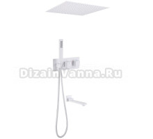 Душевой комплект Abber Daheim AF8254W С ВНУТРЕННЕЙ ЧАСТЬЮ, матовый белый