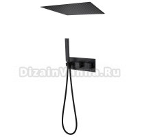 Душевой комплект Abber Daheim AF8255B С ВНУТРЕННЕЙ ЧАСТЬЮ, матовый черный