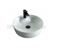 Накладная раковина GID Esfera D1306 44 глянцевая белая, круглая, фаянс, с 1 отверстием под смеситель