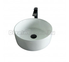 Накладная раковина GID Esfera N9011 40 глянцевая белая, круглая, фаянс