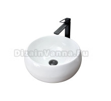 Накладная раковина GID Esfera N9140 40 глянцевая белая, круглая, фаянс