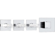 Термостатический смеситель встраиваемый Bossini Rectangular 3 Outlets LP Z033205 С ВНУТРЕННЕЙ ЧАСТЬЮ, хром