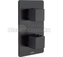 Термостатический смеситель встраиваемый Bossini Cube Z00061.073 С ВНУТРЕННЕЙ ЧАСТЬЮ, матовый черный