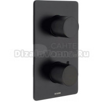Термостатический смеситель встраиваемый Bossini OKI Z00002.073 С ВНУТРЕННЕЙ ЧАСТЬЮ, матовый черный