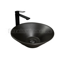 Накладная раковина GID Esfera N9102bg 42 черный графит, круглая, фаянс