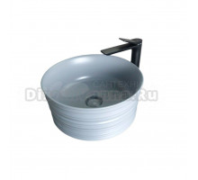Накладная раковина GID Esfera Gm969 41 матовая серая, круглая, фаянс