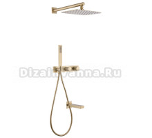 Душевой комплект Abber Rund AF8717G С ВНУТРЕННЕЙ ЧАСТЬЮ, матовое золото